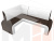 Кухонный угловой диван Кармен левый угол (Коричневый\Белый)