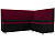 Кухонный угловой диван Уют правый угол (Черный\Бордовый)