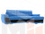 Угловой диван Нэстор правый угол (Голубой\Черный)