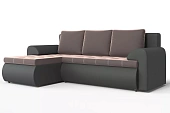 Угловой диван Ванкувер (левый)  Коричневый, Черный