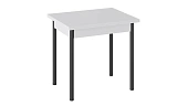 Стол  раздвижной Родос Тип 2 с опорой d40 Черный муар, Белый
