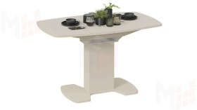 Стол обеденный Портофино - СМ(ТД)-105.02.11(1) Бежевое, Стекло бежевое матовое LUX
