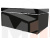 Кухонный угловой диван Классик левый угол (Черный\Бордовый)