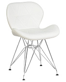 Стул обеденный DOBRIN BUTTERFLY CHROME (ножки хром, цвет белый)