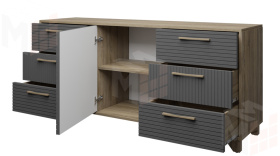 Комод Копенгаген (дуб самдал/серый графит)