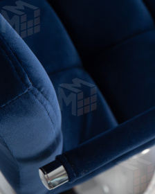 Стул барный DOBRIN KRUGER ARM (синий велюр (MJ9-117))