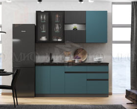 Кухонный гарнитур Техно-6 2,0 (атлантик софт/графит софт)