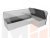 Кухонный угловой диван Форест правый угол (Черный\Белый)