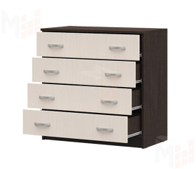 Комод 4 ящика Басса КМ 554 М венге - дуб белфорт