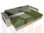 Угловой диван Дубай правый угол (Зеленый\Бежевый)