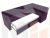 Кухонный угловой диван Мерлин правый угол (Фиолетовый)