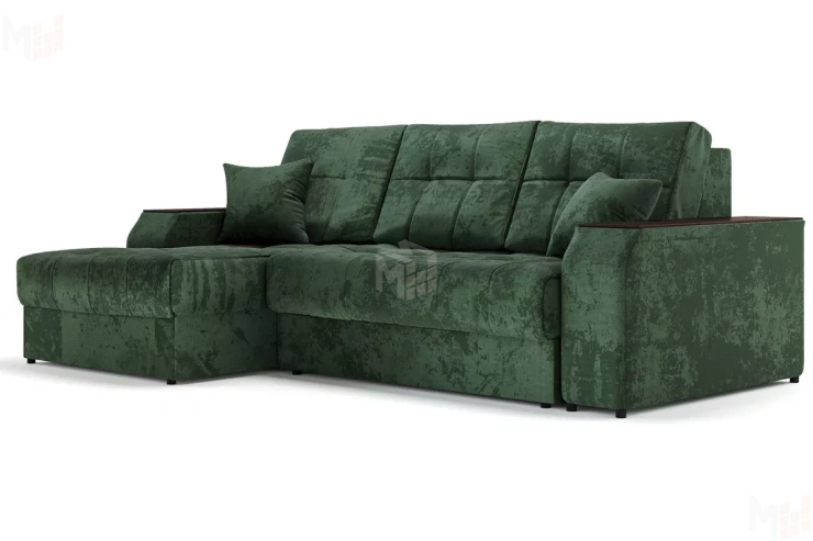 Угловой диван-кровать Лас-Вегас Зеленый левый
