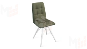 Стул Аспен К3 Белый матовый, Микровелюр Jercy Deep Green