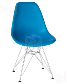 Стул обеденный DOBRIN DSR (ножки хром, цвет голубой (BE-02))