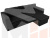 Угловой диван Принстон правый угол (черный\серый)