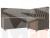 Кухонный угловой диван Мирта правый угол (Коричневый)