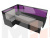 Кухонный угловой диван Кристина левый 
угол (Черный\Фиолетовый)