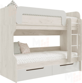 Кровать двухъярусная Юниор-4 (шарли белый)