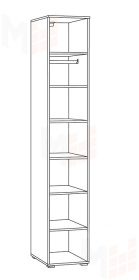 Шкаф-пенал Остин 13.225 Белый