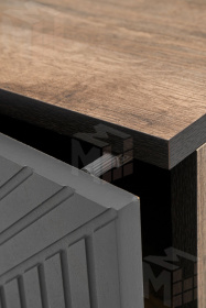 Тумба прикроватная Копенгаген со створкой (дуб самдал/серый графит)