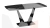 Стол раздвижной Фабио Тип 1 Черный муар, Стекло матовое черный мрамор