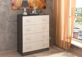 Комод 4 ящика Басса КМ 554 М венге - дуб белфорт