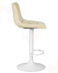 Стул барный DOBRIN TAILOR WHITE (бежевый велюр (MJ9-10))