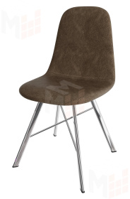 Стул Кассиопея (замша карамель, ноги хром)