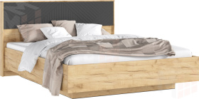 Флэш Кровать парящая 1,6м (ортопед дерево) (Браш Графит/Дуб Крафт, Дуб Крафт)