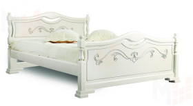 Кровать Людмила 16 Ясень жемчужный с патиной 900х2000