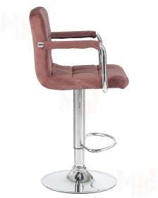 Стул барный DOBRIN KRUGER ARM (пудрово-розовый велюр (MJ9-32))