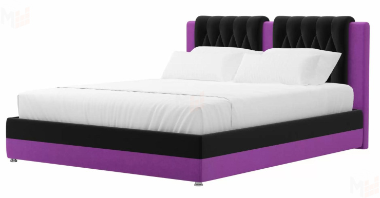 Интерьерная кровать Камилла (Черный\Фиолетовый)