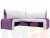 Кухонный угловой диван Кармен левый угол (Фиолетовый\Белый)