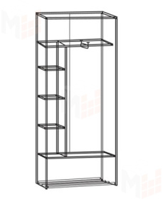 Шкаф-купе с зеркалом Ольга-Милк 10 Винтерберг
