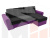 Угловой диван Амстердам правый угол (Черный\Фиолетовый)