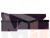 Кухонный угловой диван Омура левый угол (Черный\Фиолетовый)