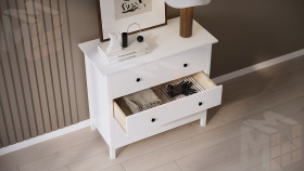 Комод КЫМОР 3 ящика белый