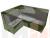 Кухонный угловой диван Мирта левый угол (Зеленый)