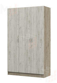 Шкаф 3-х створчатый Басса ШК 557 дуб крафт серый - дуб крафт белый