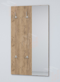 Вешалка с Зеркалом ВЗ-1 Эго Дуб Крафт Золотой