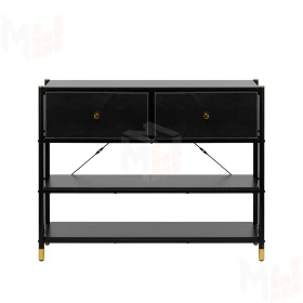 Комод Leset Нирита/Хайди с полками 2 ящика (Чёрный/Чёрный/Чёрный)