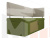 Кухонный прямой диван Стоун с углом (Зеленый\Бежевый)