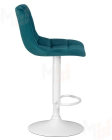 Стул барный DOBRIN TAILOR WHITE (морской волны велюр (MJ9-99))