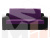 Прямой диван аккордеон Сенатор 100 (Фиолетовый\Черный)