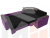 Угловой диван Комфорт правый угол (Черный\Фиолетовый)