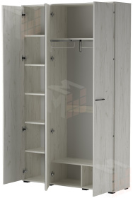 Шкаф с зеркалом ИТАЛИЯ ШК-1300  Крафт белый