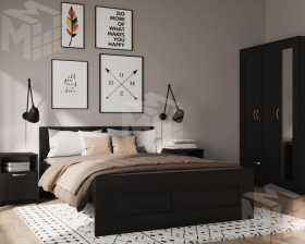 2.02.04.210.5 СИРИУС кровать двойная 180х200 Дуб Венге RU