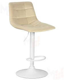 Стул барный DOBRIN TAILOR WHITE (бежевый велюр (MJ9-10))