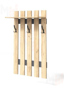 Вешалка Мини-Лайт МЛ-3 Дуб крафт золотой/графит