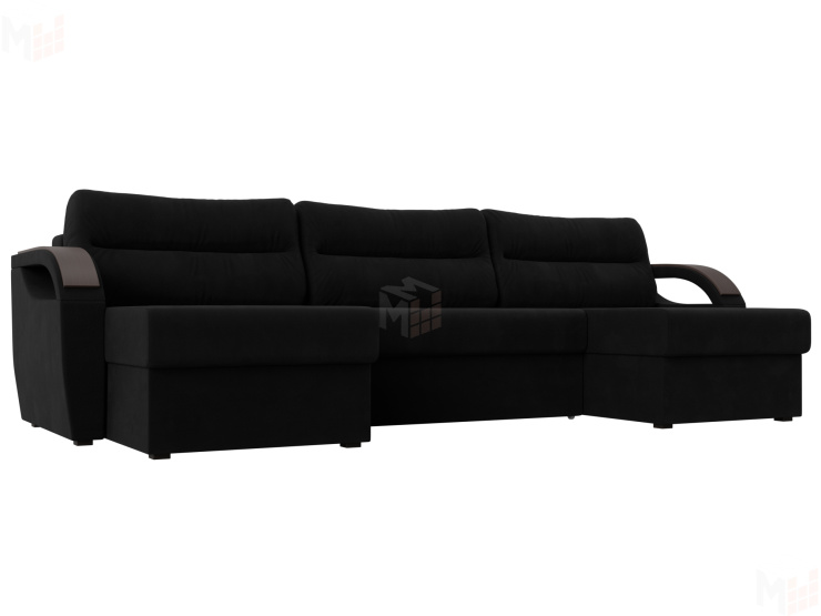 П-образный диван Форсайт (Черный)